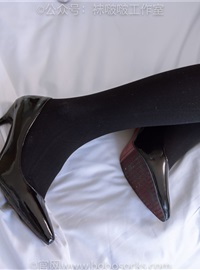 NO.090 Sweet Pea - high heels, thick black silk(37)